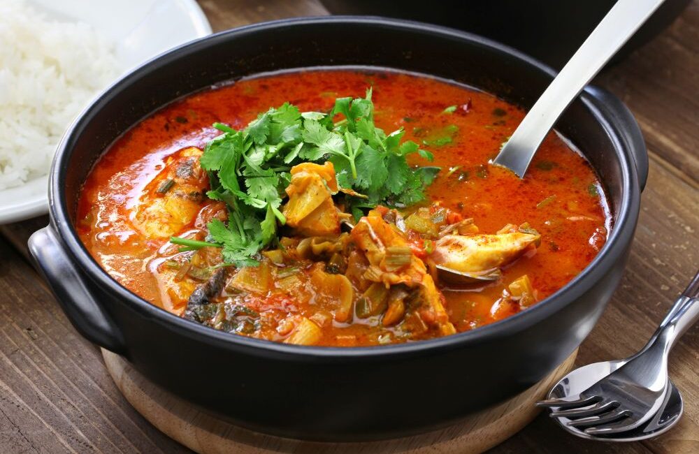 Peixe Ensopado com Legumes