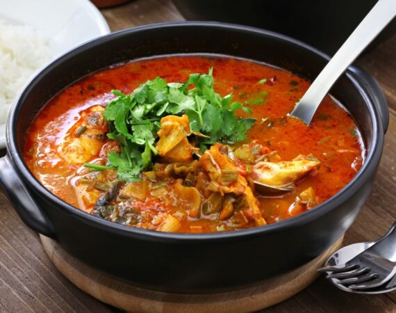 Peixe Ensopado com Legumes